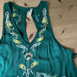 ⋮ Embroidered Free People Swing Dress ⋮